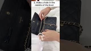 Shorten Chanel Woc With This Trick!  No Tools Needed, just your hands. #chanelbag #shortsfeed