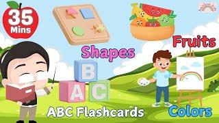 Learn ABC Flashcards, Fruits, Colors & Shapes  - Toddler & Preschool Learning