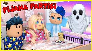 PİJAMA PARTİMİZE HAYALET GELDİ  ROBLOX BROOKHAVEN HİKAYE | KÜBRA NİSA HAN KANAL