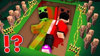 Why Villagers BURIED 2 HEAD JJ and MIKEY in Minecraft - survive Maizen Animation