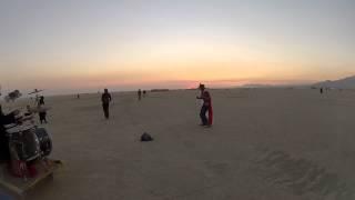 Drummer on wheels - Sunrise on playa at Burning Man 2012 - no sound bc gorpro enclosed