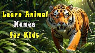 Learn Animal Names | Animals Names for Kids and Preschoolers in English #kidslearning #animalnames