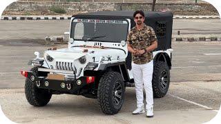 America USA customer ordered pure white modified jeep to Rajesh jain motor 9035785000