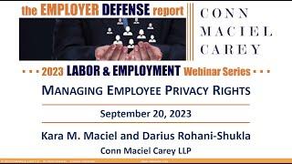 Managing Employee Privacy Rights