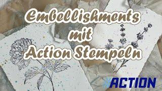 Embellishments mir Stempeln von Action || Craft with me