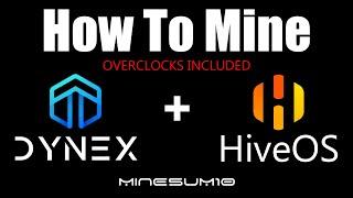 How to mine Dynex on HiveOS with overclocks, tips tricks, and extra arguments