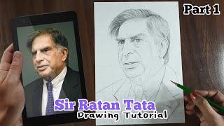 Draw with me - Sir Ratan Tata drawing, Ratan Tata Ji Drawing, Tribute Video