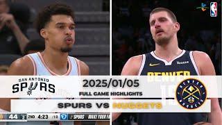 #NBA 【#聖安東尼奧馬刺 vs #丹佛金塊】全場賽事精華｜20250105｜#sanantoniospurs vs #denvernuggets