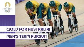 Australian Quartet Strike Gold! | Men's Team Pursuit | #Paris2024 Highlights