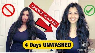 DIRTY HAIR HACK | How to Refresh Oily Greasy Hair in Just a Few Minutes!