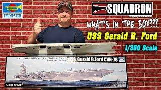 1/350 Trumpeter USS Gerald R. Ford CVN-78 Plastic Model Kit - What's In The Box??? In Box Review