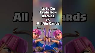 Evolution Archers VS Every Air Card #clashroyale #shorts