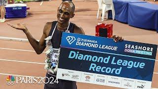 Alison dos Santos drops HISTORIC 400m hurdles time for Diamond League record, victory | NBC Sports