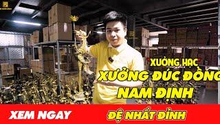 Xưởng đúc hạc đồng. Đúc đồng hạc thủ công Đệ Nhất Đỉnh