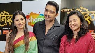 Vineet Kumar Chaudhary with Aparna Dixit and Suhasi Dhami at Karmadhikari Shanidev Serial Promotion