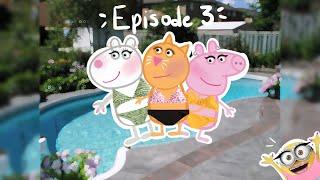 Preppy candy cat has a pool party! (Ep 3 of preppy peppa pig series) | Preppy Lorax 