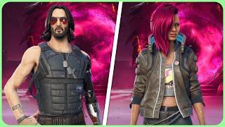 Cyberpunk 2077 x Fortnite Showcase & Pricing! (V & Johnny Silverhand)