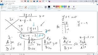 Résoudre (x+2y+1)/'(x-y-2) supérieur ou égal à 1