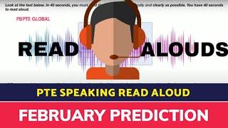 PTE Speaking - Read Aloud February 2023 Prediction | PB PTE GLOBAL