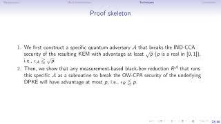 On the non-tightness of measurement-based reductions for key encapsulation mechanism in the qua...
