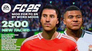 EA SPORTS FC 25 MOD 2500+ NEW FACES ADDED TO EA FC24! [NEW FACES, BOOTS, TATTOOS ETC! [WZRD PCK V32]