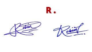 Robin name signature style | letter R signature style | R signature | Signature style