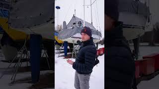 Подъем яхты не снимая мачты  #яхтинг #видеоурокияхтинг #обучениеяхтингу