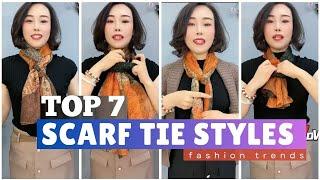 Top 7 popular ways to wear a Scarf | Easy stylish ways to tie a scarf? P#291023 #scarfwearing