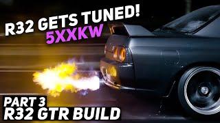 How Much Power Will Our R32 GTR Make!? SPICY Anti-Lag Tune - Big Power R32 GTR Build Part 3