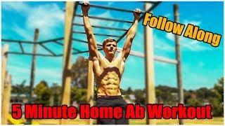 5 Min Home Ab Workout (Follow Along Workout) | Tim S Fitness