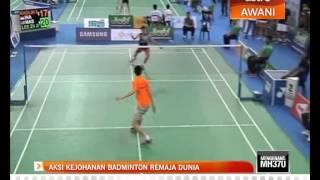 Aksi kejohanan Badminton Remaja Dunia