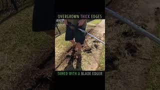 Blade Edging Thick OVERGROWN Lawn Edges With LOTS of DIRT