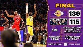 Lakers Postgame Show: Lakers shine against Pelicans | LeBron 50k pts Club | Luka 30 pts, 15ast |