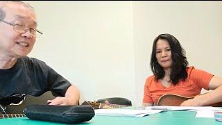 Chinese Guitar Teacher singing tagalog song/ Sunday guitar practise with Teacher Chan