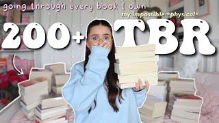 going through the 200+ BOOKS on my PHYSICAL TBR!🫢