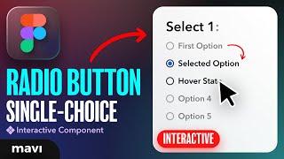 Create a SINGLE CHOICE (RADIO) Interactive Component in Figma (Tutorial)