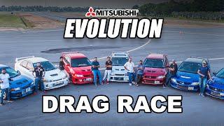 The Ultimate MITSUBISHI EVOLUTION Drag Race!!! | MITSUBISHI LANCER EVOLUTIONS