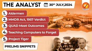The Analyst 30th July 2024 Current Affairs Today | Vajiram and Ravi Daily Newspaper Analysis