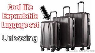 Coollife Expandable Luggage Set (Unboxing)