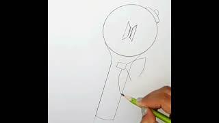 BTS ARMY BOMB DRAWING WITH PENCIL SKETCH | BTS PENCIL SKETCH | BTS PENCIL DRAWING #shorts