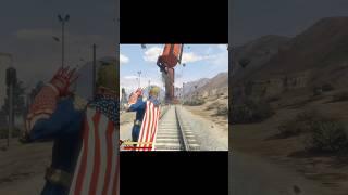 GTA 5 - What If Homelander Try To Stop The Train | Pt 7 #gta5gameplay #shorts #franklin #homelander