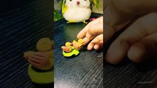 cute duck  art with Modelling clay ‍