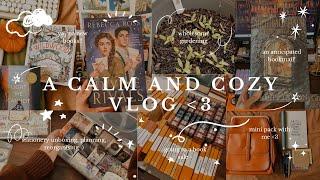 a calm and cozy vlog!️ book shopping, new stationery, cozy autumnal books, gardening