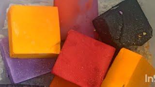 dyed gym chalk blocks 🫶 #dyedgymchalk #asmrsounds #crunchyasmr