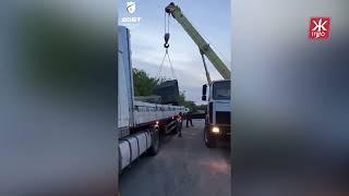 На дорозі у Житомирській області виявили вантажівку DAF, вага якої перевищувала допустиму