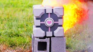 Portal Companion Cube Incineration Using Thermite (LIVE-ACTION)