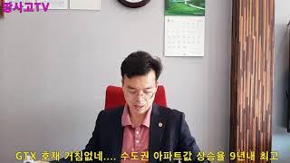 GTX호재 거침없네.... 수도권 아파트 값 상승율 9년내 최고