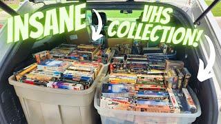 I BOUGHT AN INSANE RETRO VHS MOVIE COLLECTION! TONS OF HORROR!