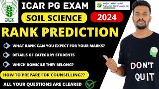 ICAR PG Exam 2024 Rank Prediction |Soil Science | What will be your expected rank??