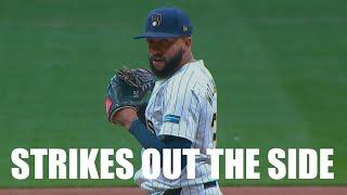 Devin Williams Strikes Out the Side to Close Out the Rockies!!